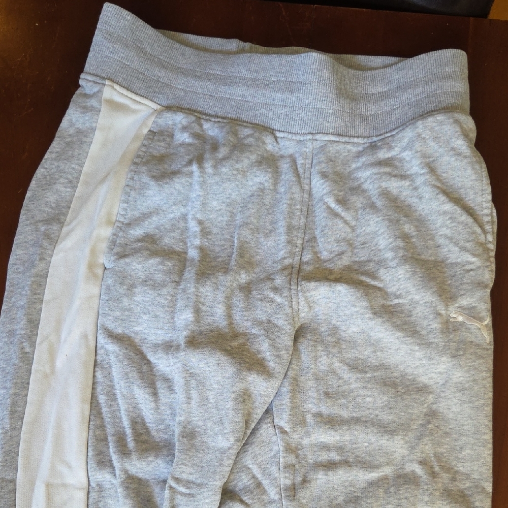 Puma Gray and White Joggers